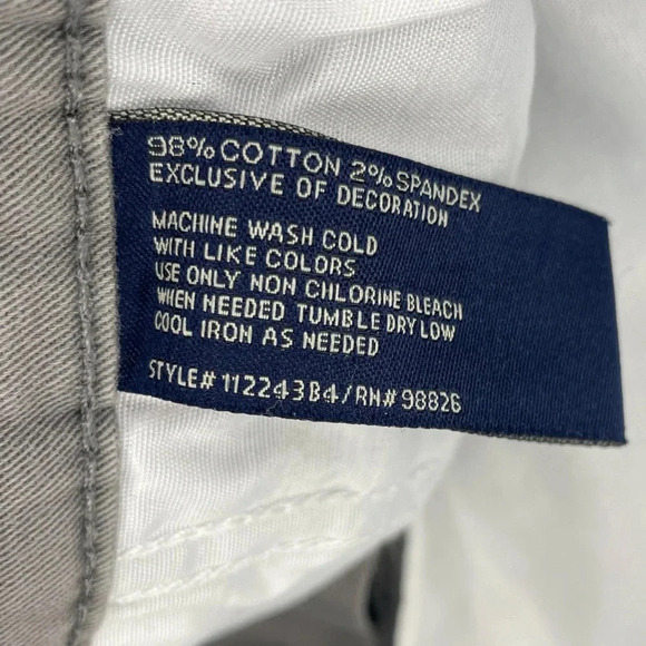 U.S. Polo Assn. Men’s Beige Khaki Pants, W34 L30 - Slim Fit, Embroidered Logo - Picture 5 of 10